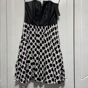 Ella Moss Strapless leather bodice  dress S NWT